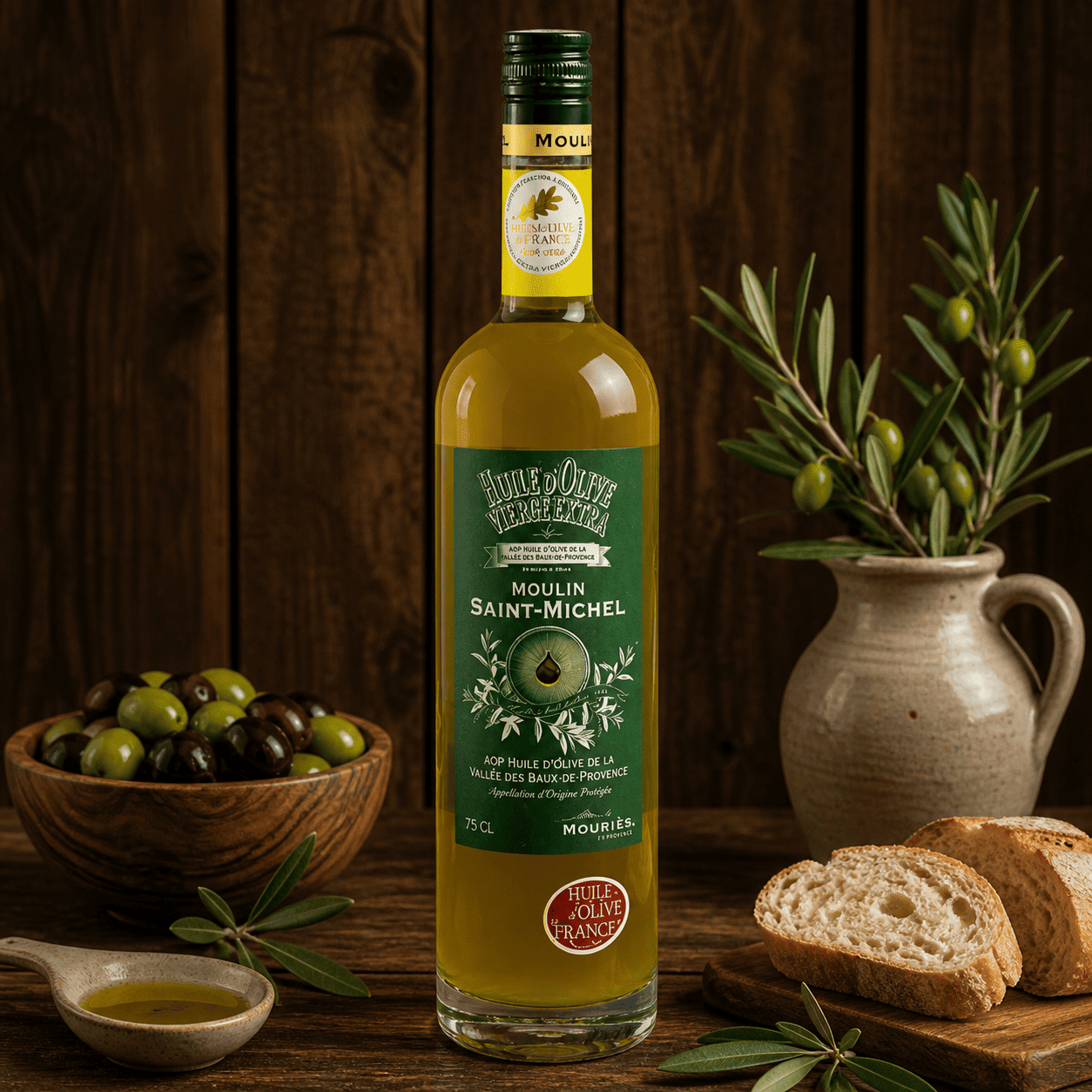 Huile d’olive des Baux-de-Provence AOP – Moulin Saint-Michel – 75 cl