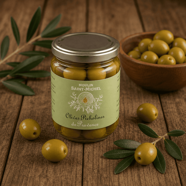Olives vertes Picholine de Provence – Moulin Saint-Michel