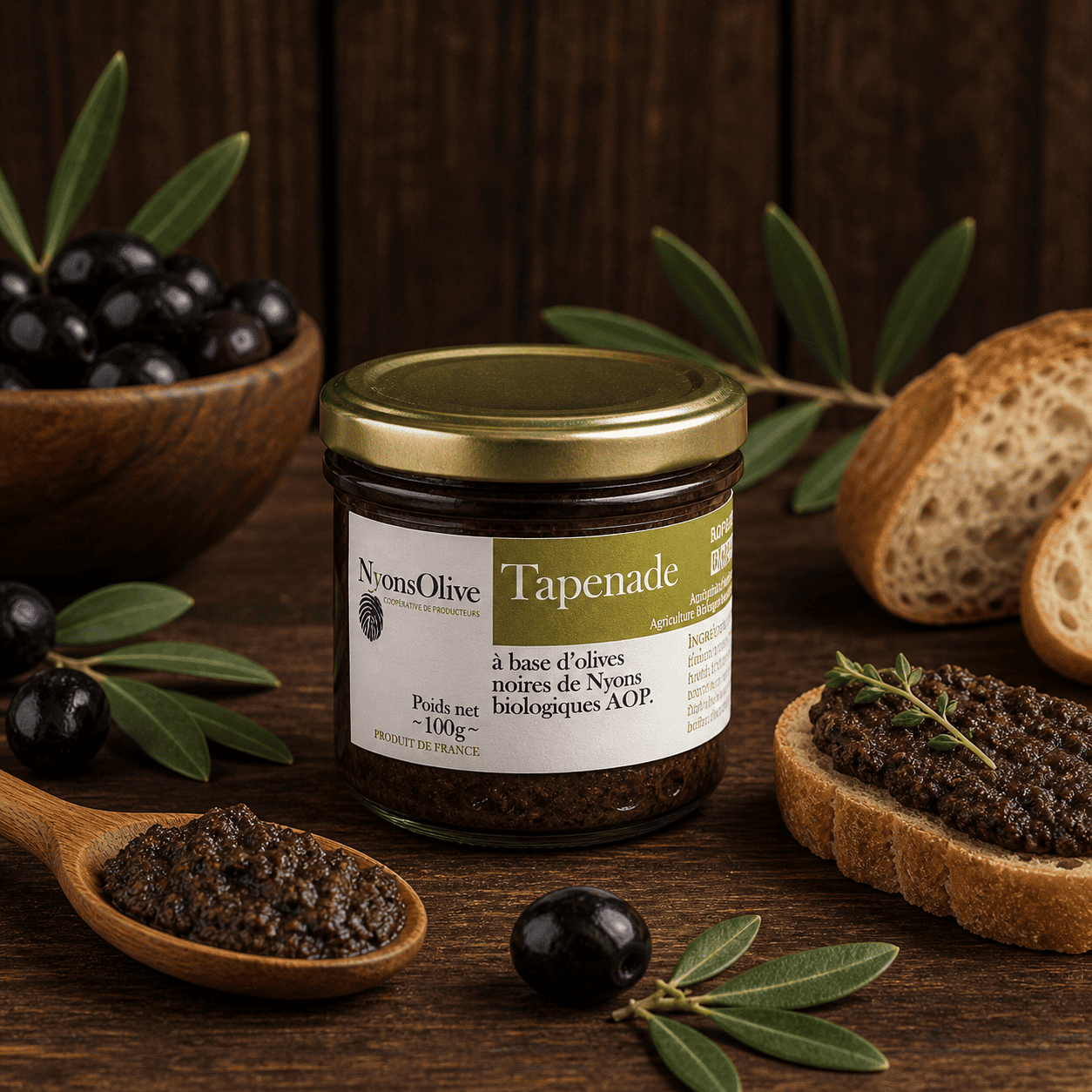 Tapenade aux olives noires de Nyons AOP