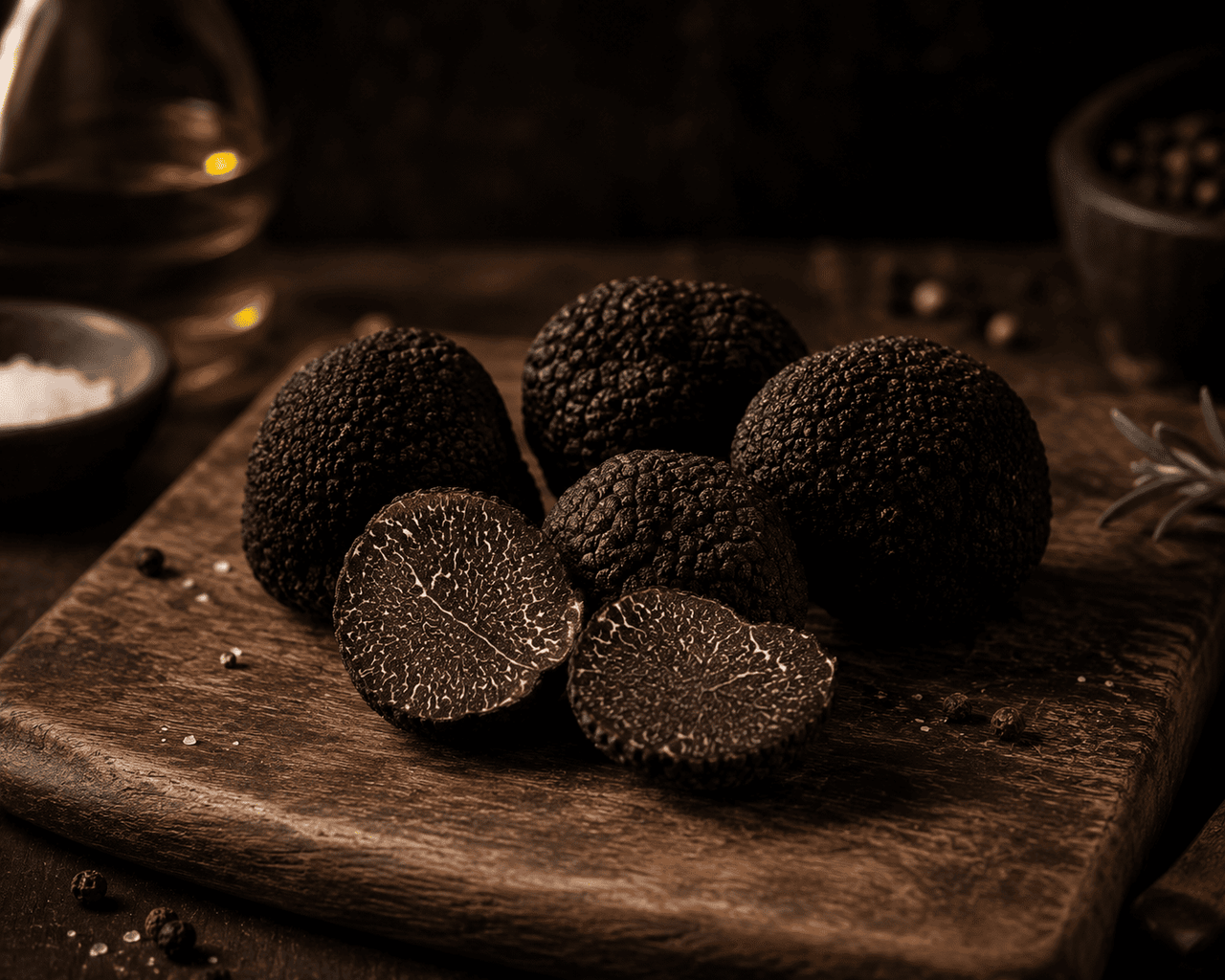 Truffes noires fraîches Tuber Melanosporum origine France ou Espagne HORS SAISON