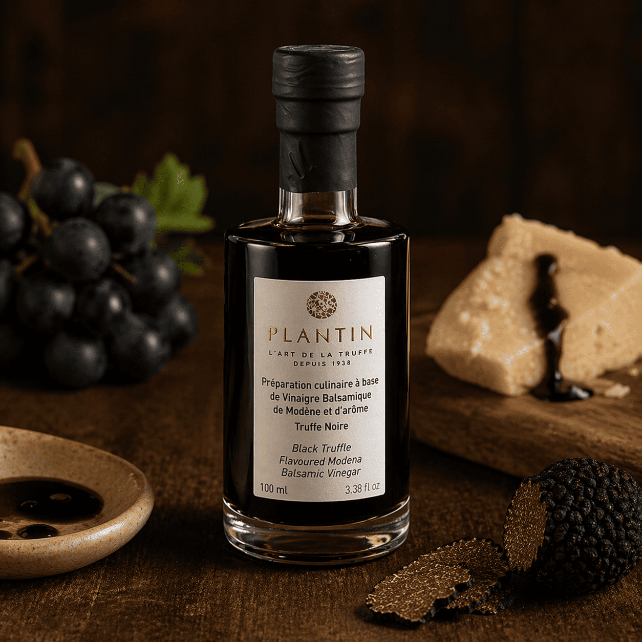 Vinaigre balsamique de Modène arôme truffe noire Plantin 100ml